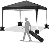YUEBO Carpa 3x3 m Carpas de Camping Impermeables Gazebo Plegable Protección UV Cenador Jardin Pergolas Desmontables Carpas para Exteriores,Playa,Terraza