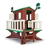 FEBER - House on The Tree, Casita del árbol, cabaña infantil de juegos para jardín, caseta con forma de árbol para jugar, con un pequeño balcón ideal para pequeños desde los 3 años, Famosa (800013533)