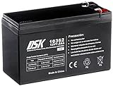 DSK Batería Plomo AGM Sellada VRLA Alta Descarga 12V 7,2Ah Ideal para UPS SAI, Vehículos Eléctricos Infantiles, Patinetes Eléctricos.