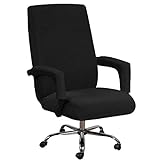 HINMAY - Funda elástica paraasiento y reposabrazos de silla de oficina,motivo en Jacquard, respaldo alto, extraíble