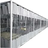 Lona Exterior Cortina Impermeable Panel Lateral de PVC Transparente Parabrisas Tienda Panel Lateral con Ojal for Exterior, Jardín, Pérgola, Terraza ( Color : Clear Gray , Size : 1.5x2.5m/4.9x8.2ft )