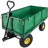 TecTake Carro de transporte carretilla de mano de jardin construccion max. carga 550 kg