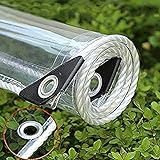LIKE99 Lona Impermeable Transparente De PVC, Espesor 0,35 mm, 400 g/m², Lonas para Pergolas Carpas para Terraza Cortinas Exterior Cerramientos Jardin PláStico Invernadero