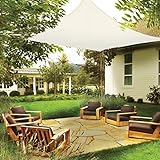 Amazon Brand - Umi Toldo Vela de Sombra Rectangular 4x6m protección Rayos UV 95% Impermeable para Patio Exteriores Jardín Terrazas--Crema